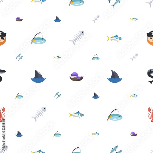 ocean icons pattern seamless