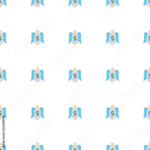 Angel investor icon pattern seamless isolated on white background