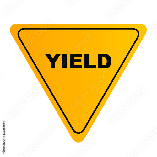 yellow road sign