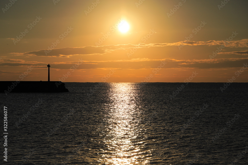 Naklejka premium 名粗港／銚子・旭 千葉