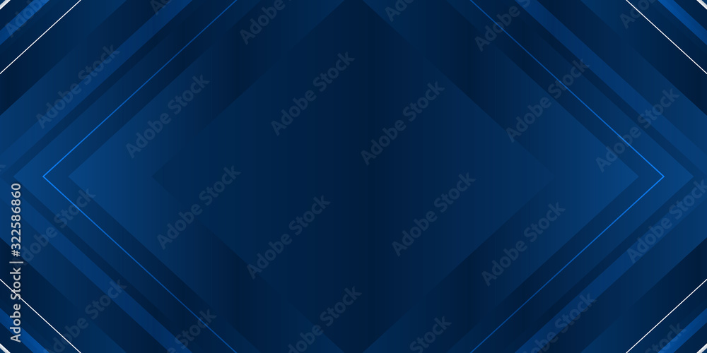 Obraz premium Dark blue arrow abstract background for presentation design. Horizontal landscape orientation.
