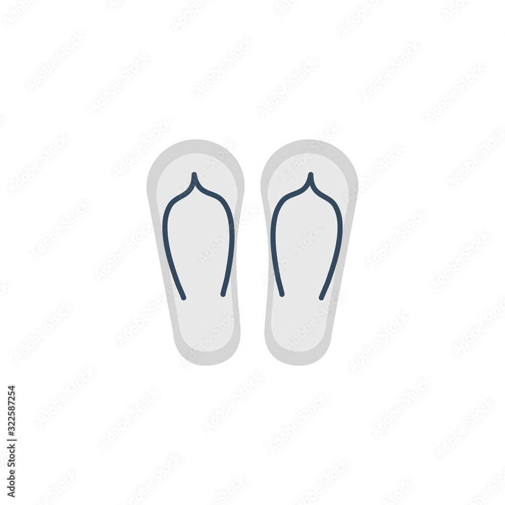 beach sandals on white background beach sandals on white background