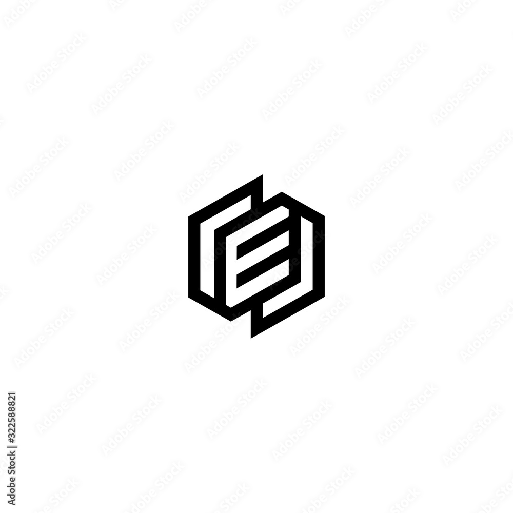 E creative logo design template E creative logo design template