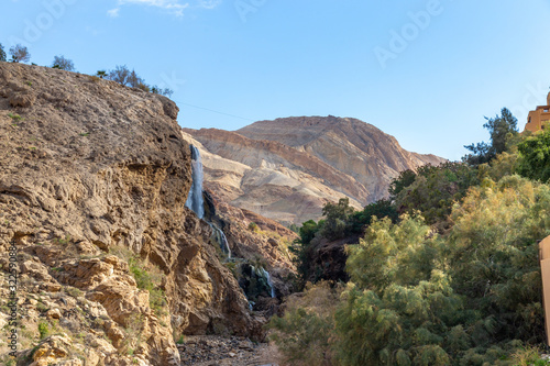 Hammamat Ma'in hot springs, Jordan. Hot springs are located in the mountains near the Dead sea