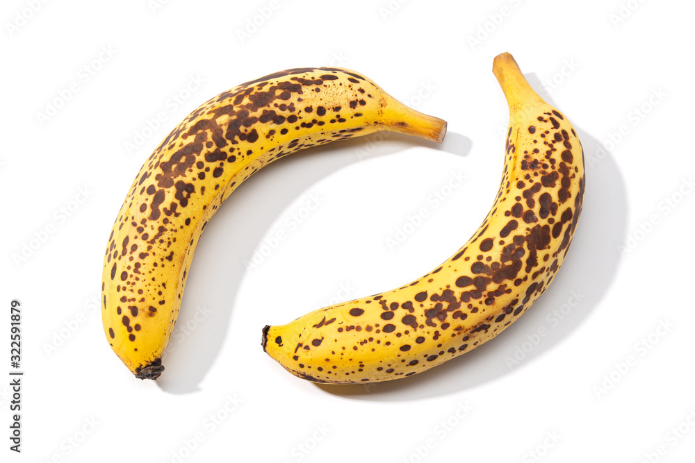 Spotted Banana isolated on white background