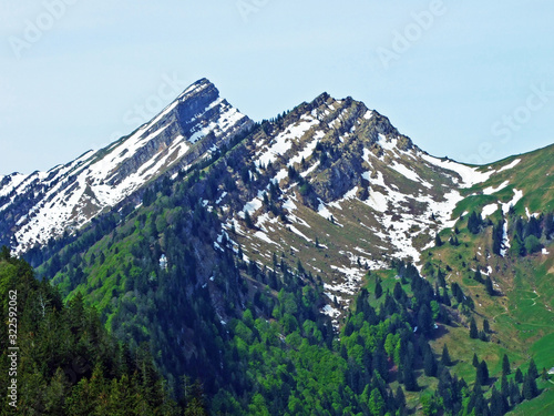 Speermürli (Speermurli or Speermuerli) Alpine Peak above the Ijental Valley and in the Obertoggenburg region, Nesslau - Canton of St. Gallen, Switzerland photo