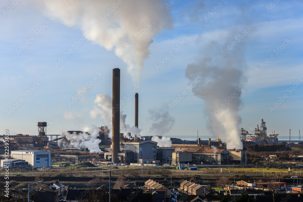 Steel Works, Port Talbot, Swansea Glamorgan Wales.