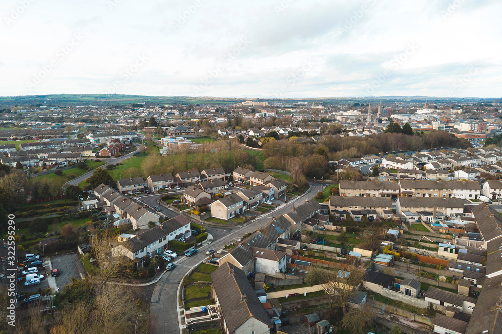 Obraz premium drone view on irish city