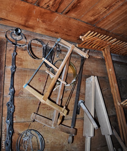 old tools on the wall