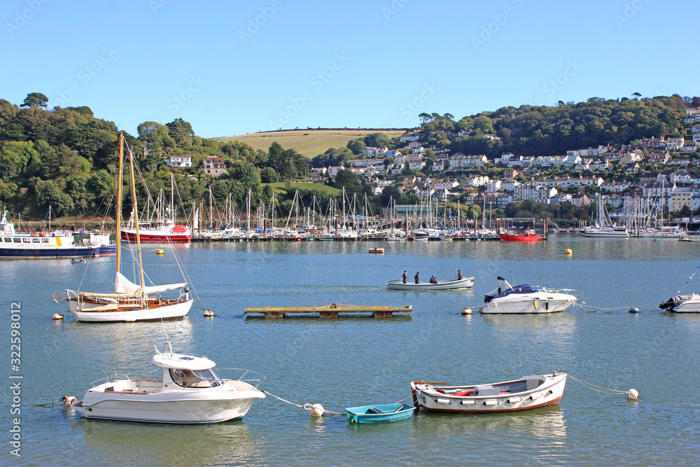 Boats on the River Dart, Devon	