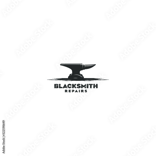 Black smith logo design template modern and simple