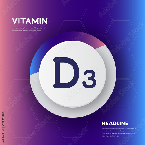 Vitamin D3 icon Drop collection set, cholecalciferol. golden drop Vitamin complex drop. Medical for heath Vector illustration
