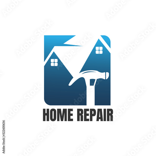 Home Repair Logo Template with handyman tools symbol