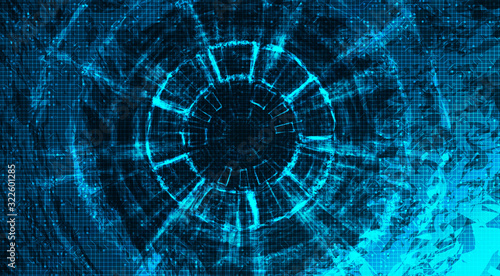 Abstract Technology Gears wheel and Cock on Technology Background,vector