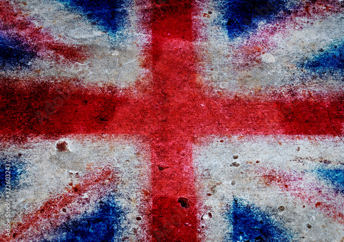 Obraz na płótnie grunge union flag w salonie