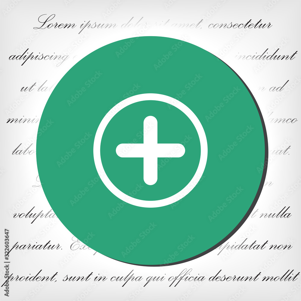 Fototapeta premium Plus vector icon , lorem ipsum Flat design