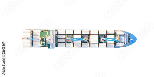 Large container ship top vi...