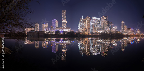 Downtown Austin sits on the banks of Lady Bird Lake. 