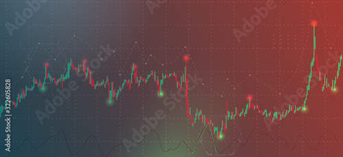 Background with a modern stock chart.
