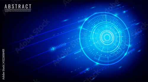 abstract background blue techlogy with space for text