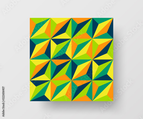 Amazing business advertisement vector mural art square banner mock up. Modern corporate abstract geometric illustration design layout background. Company identity quadrangle texture brochure template.