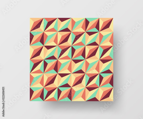 Amazing business advertisement vector mural art square banner mock up. Modern corporate abstract geometric illustration design layout background. Company identity quadrangle texture brochure template.