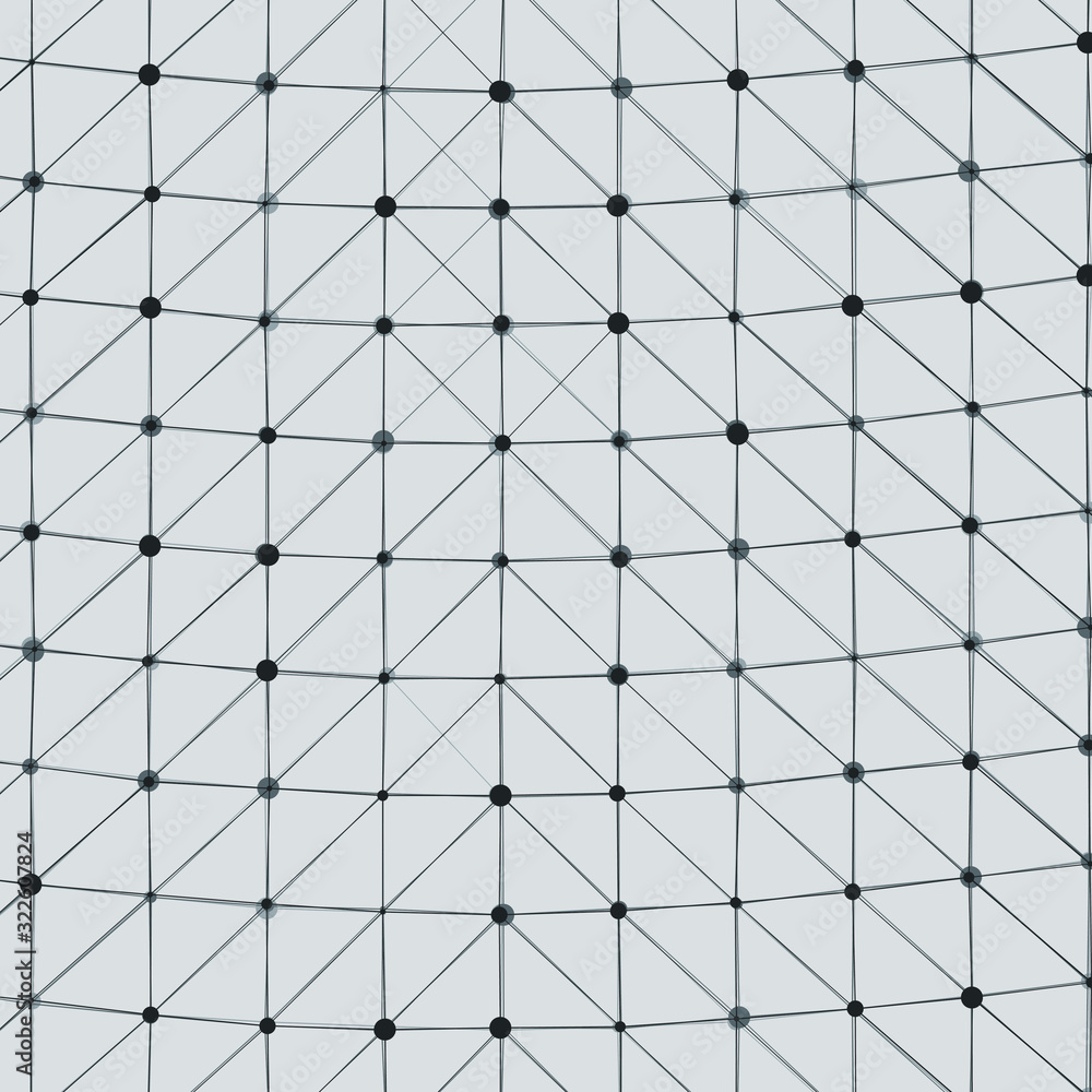 Fototapeta premium Abstract Low Polygon Mesh Generative Art background illustration
