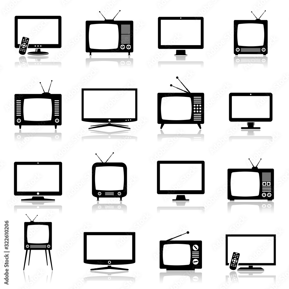 TV Icons Set TV Icons Set