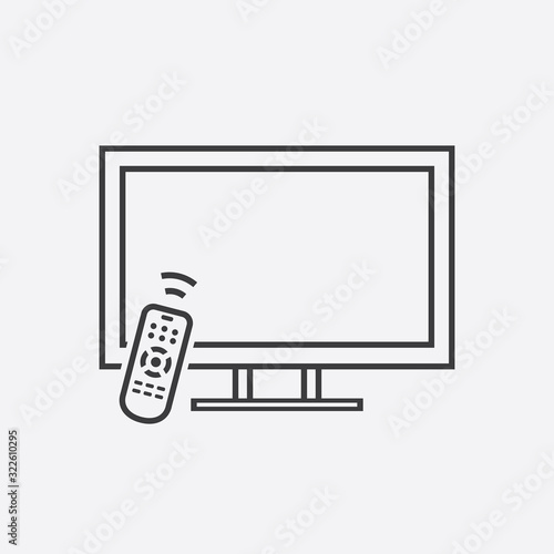 Television line icon, outline tv vector illustration, linear pictogram