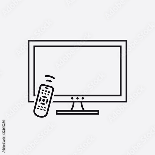Television line icon, outline tv vector illustration, linear pictogram