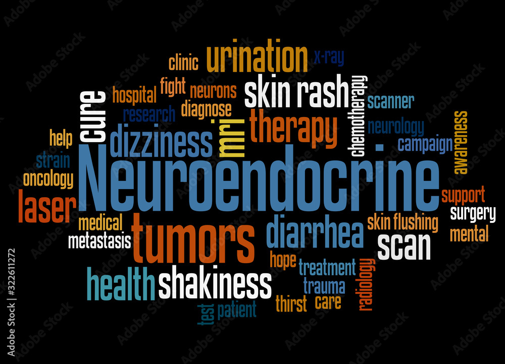 Neuroendocrine tumors word cloud concept 2