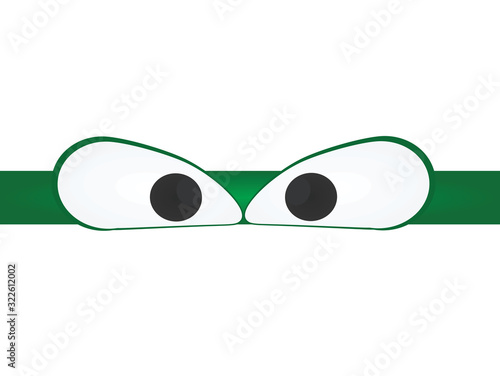Funny green eye mask. vector illustration