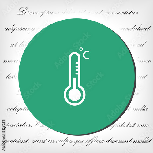 Thermometer vector icon , lorem ipsum Flat design