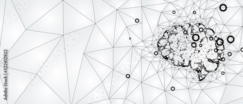 Abstract human brain. Artificial intelligence technology. Science background