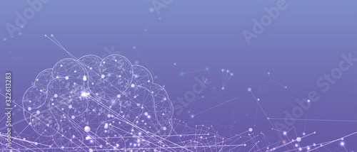 Abstract human brain. Artificial intelligence technology. Science background