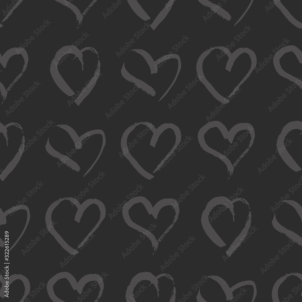 Seamless pattern with hand drawn hearts Seamless pattern with hand drawn hearts