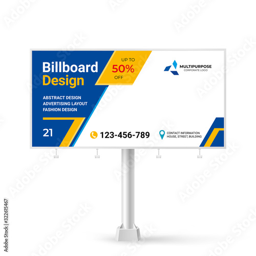 Banner design, creative billboard for outdoor advertising cars, vector background