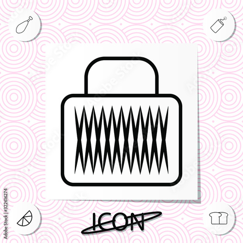 travel suitcase and four bonus icons on a white background, vector graphics