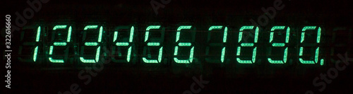 Neon digit sequence of cold cathode display