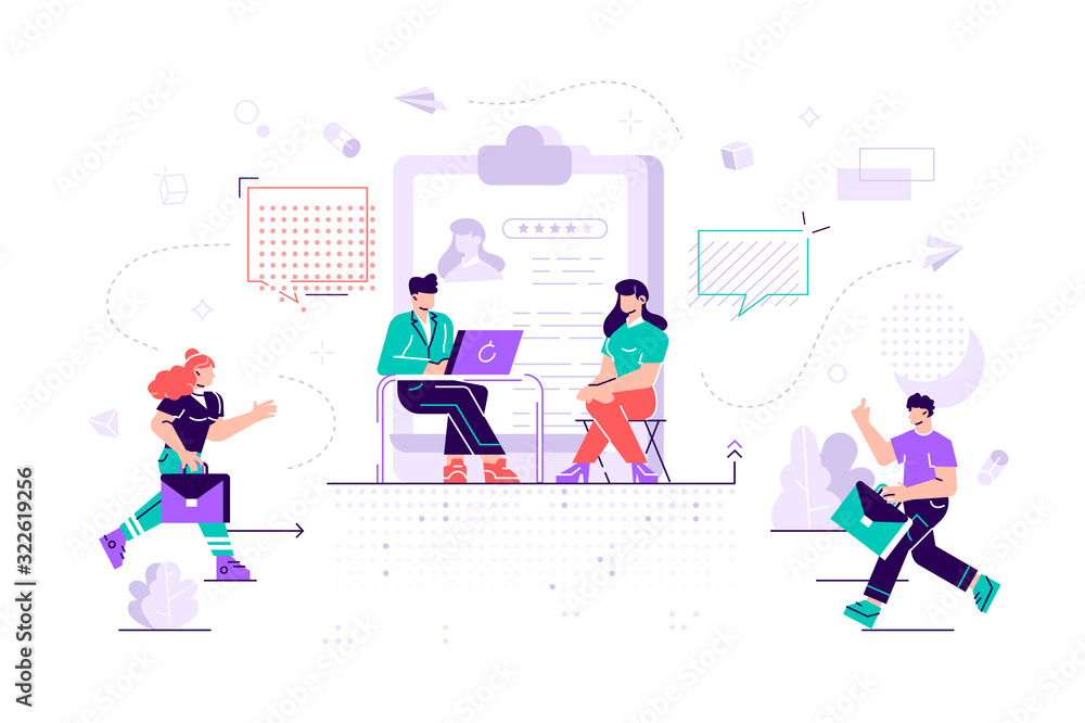 HR specialist having an interview with job