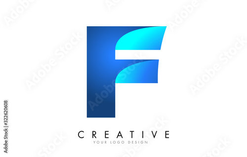 F Letter Logo Design with 3D and Ribbon Effect and Blue Gradient. Free Download F Letter Logo Design with 3D and Ribbon Effect and Blue Gradient. - GFXLoad