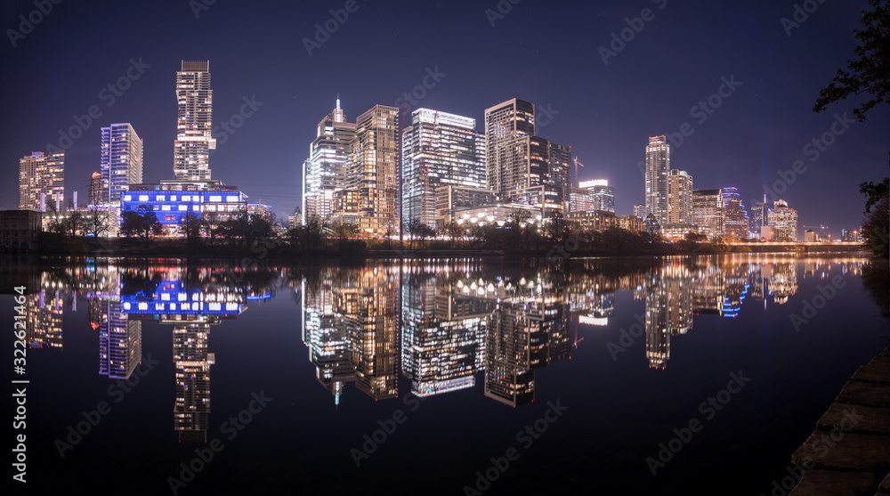 Fototapeta premium The skyline in the city of Austin, Texas. 