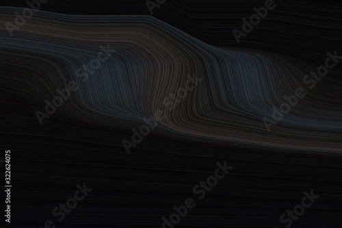 artistic wave lines with modern waves background design with black, dark slate gray and very dark blue color