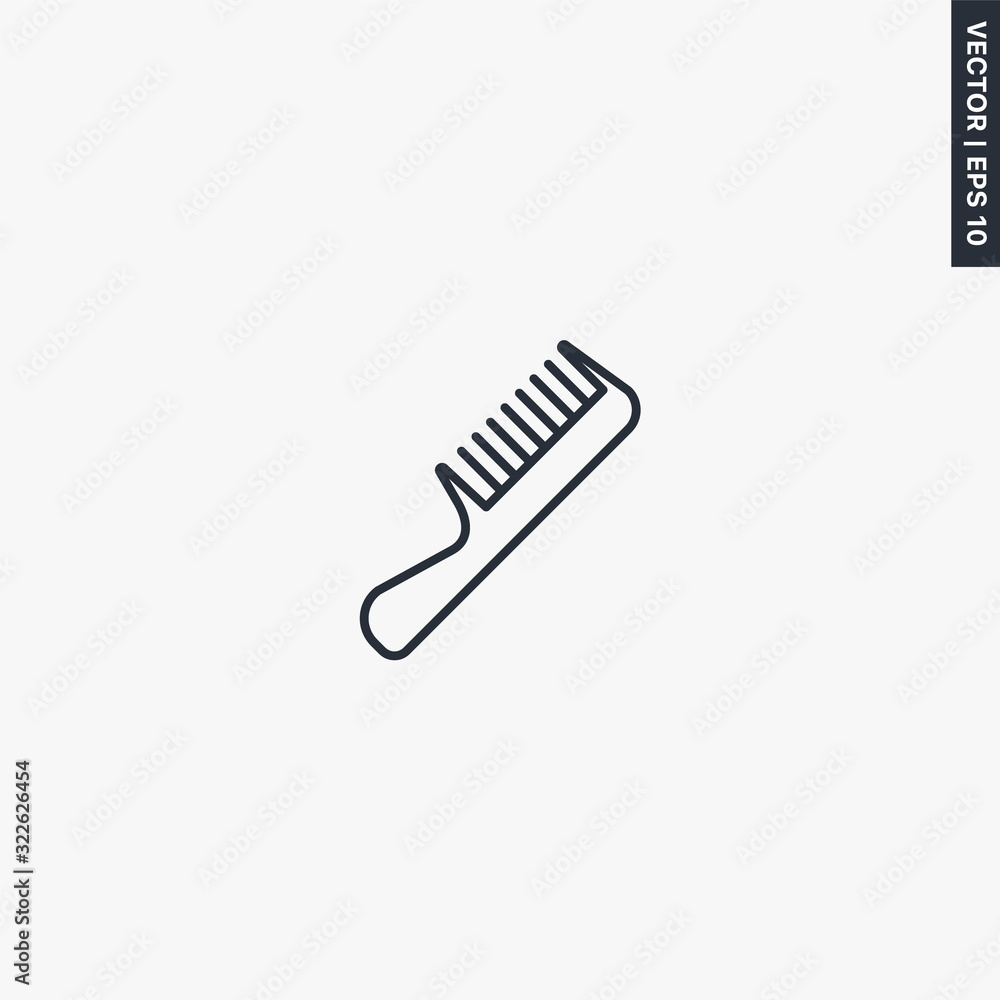 Fashion comb, linear style sign for mobile concept and web design Fashion comb, linear style sign for mobile concept and web design