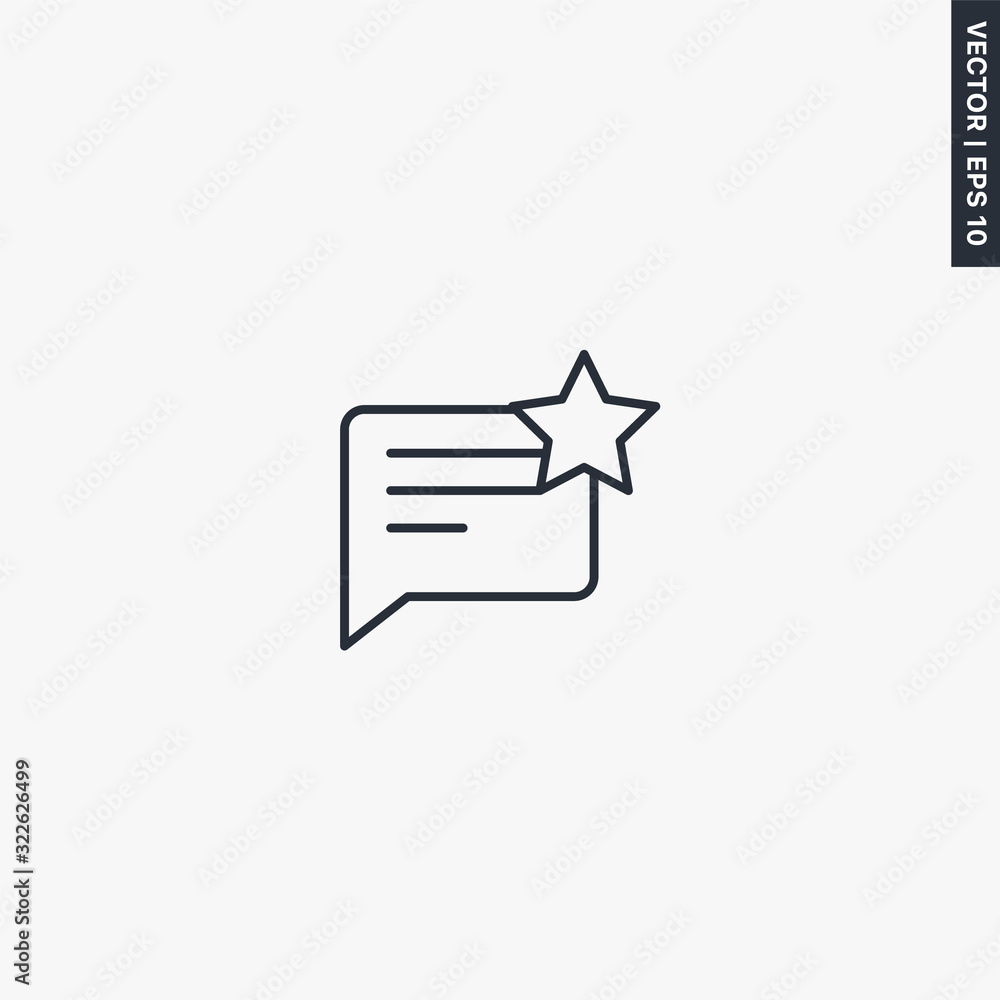 Favorite message, linear style sign for mobile concept and web design Favorite message, linear style sign for mobile concept and web design