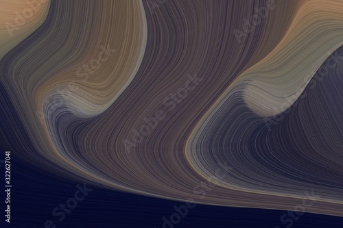 abstract artistic with modern waves background design with dark slate gray, pastel brown and very dark blue color