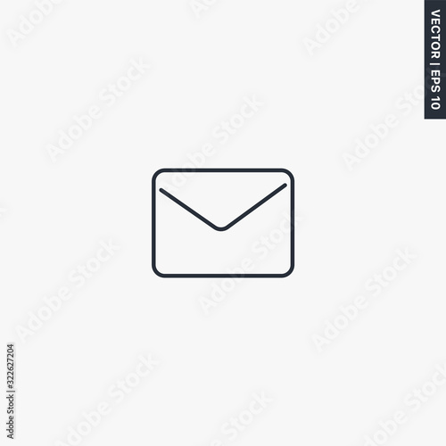 Free Download Mail, linear style sign for mobile concept and web design - GFXLoad