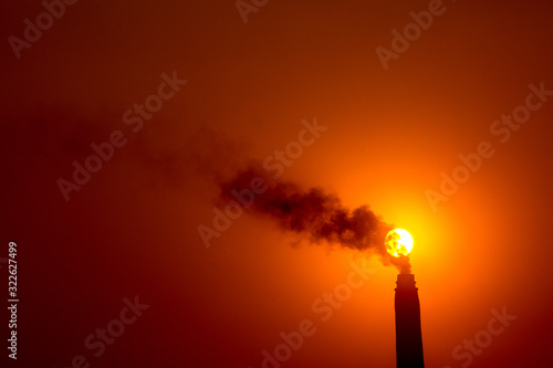Fototapeta Naklejka Na Ścianę i Meble -  Brick kilns are the leading cause of air pollution in Dhaka city and also Bangladesh.