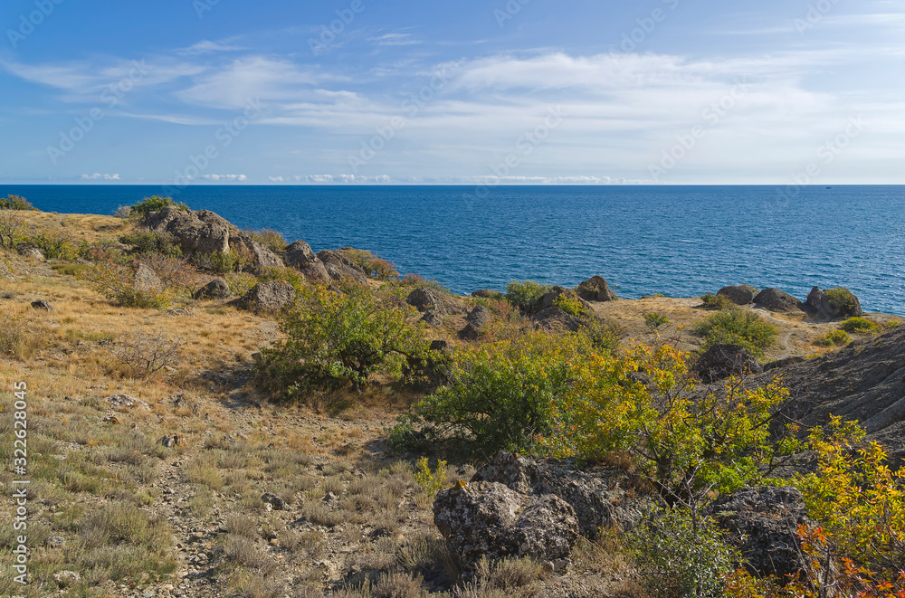 The shore of the Black Sea. Crimea.