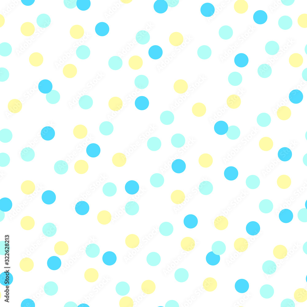 Seamless multicolored polka dot pattern